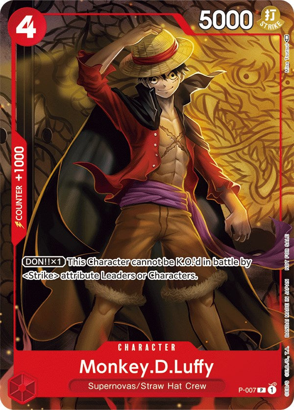 Monkey.D.Luffy (P-007) (Tournament Pack Vol. 1) [One Piece Promotion Cards] | Event Horizon Hobbies CA