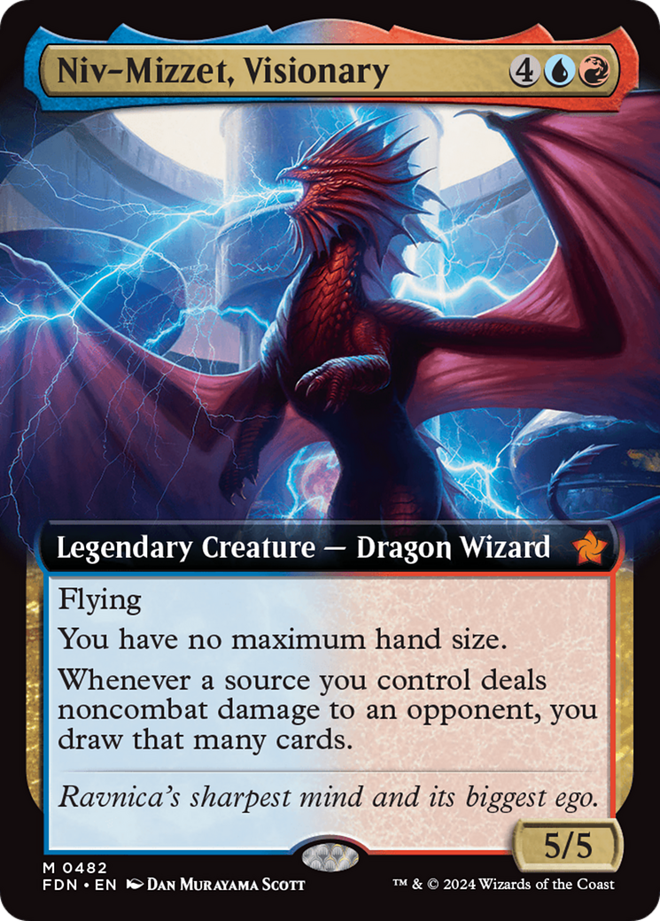 Niv-Mizzet, Visionary (Extended Art) [Foundations] | Event Horizon Hobbies CA