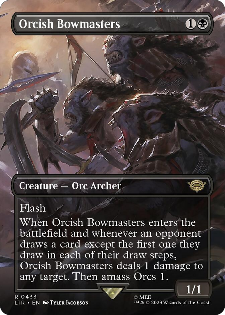 Orcish Bowmasters (Borderless Alternate Art) [The Lord of the Rings: Tales of Middle-Earth] | Event Horizon Hobbies CA