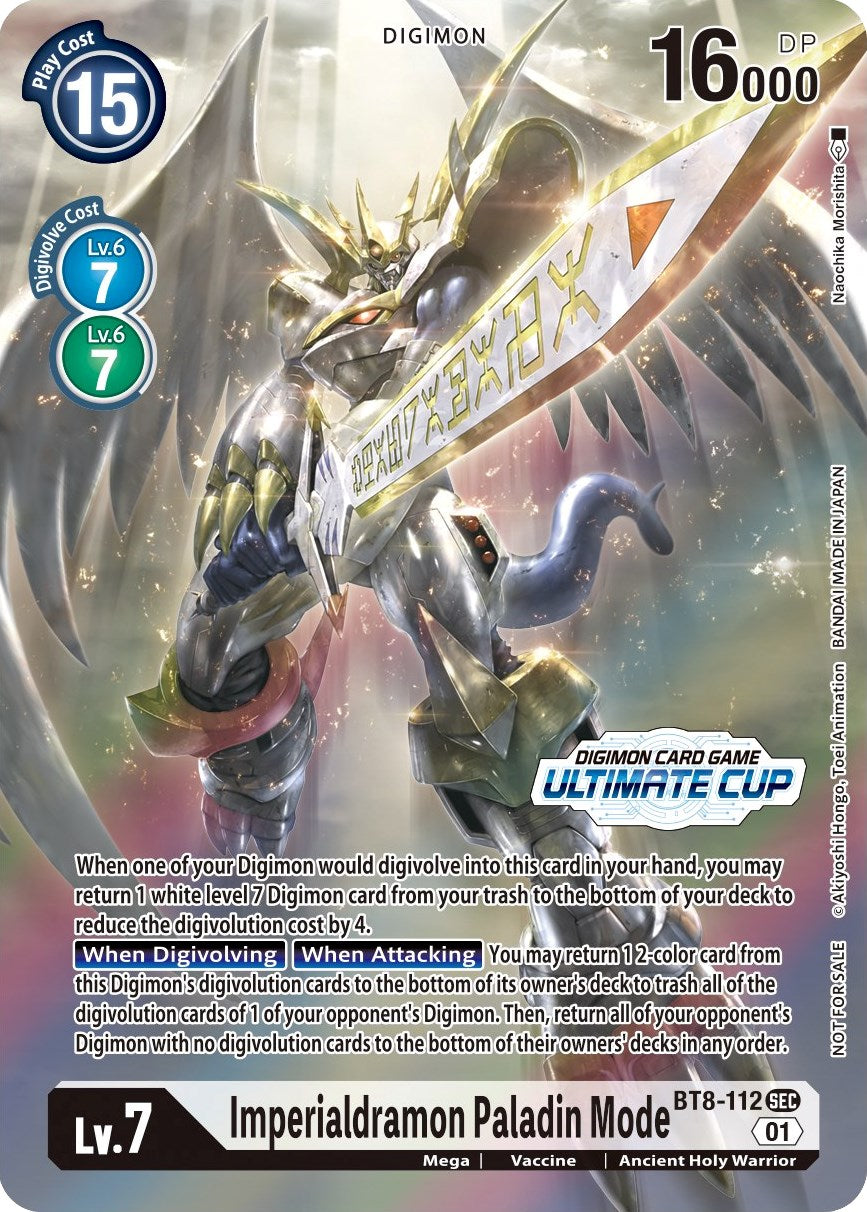 Imperialdramon Paladin Mode [BT8-112] (April Ultimate Cup 2022) [New Awakening Promos] | Event Horizon Hobbies CA