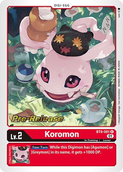 Koromon [BT9-001] [X Record Pre-Release Promos] | Event Horizon Hobbies CA