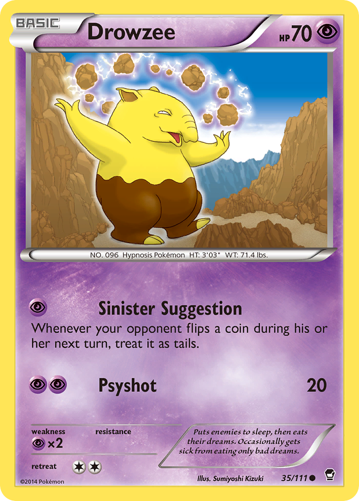 Drowzee (35/111) [XY: Furious Fists] | Event Horizon Hobbies CA