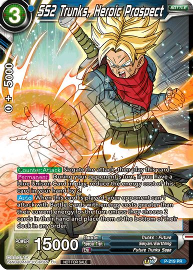 SS2 Trunks, Heroic Prospect (Event Pack 08) (P-219) [Tournament Promotion Cards] | Event Horizon Hobbies CA