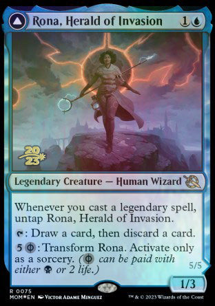 Rona, Herald of Invasion // Rona, Tolarian Obliterator [March of the Machine Prerelease Promos] | Event Horizon Hobbies CA