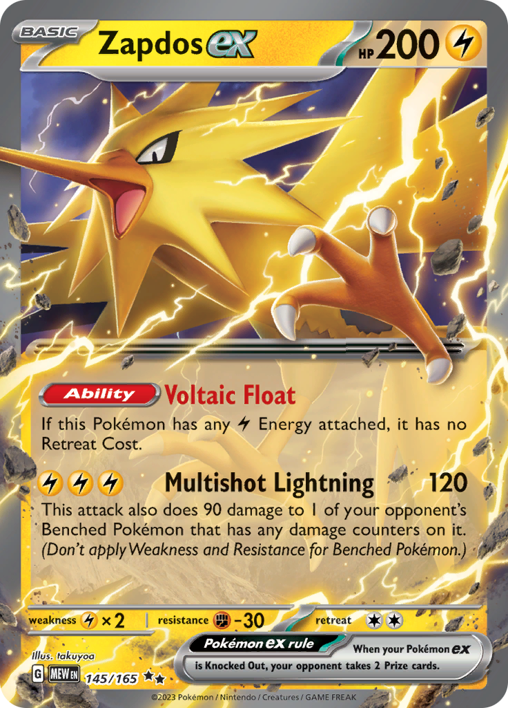 Zapdos ex (145/165) [Scarlet & Violet: 151] | Event Horizon Hobbies CA