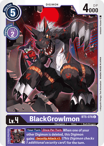 BlackGrowlmon [BT5-076] [Battle of Omni] | Event Horizon Hobbies CA