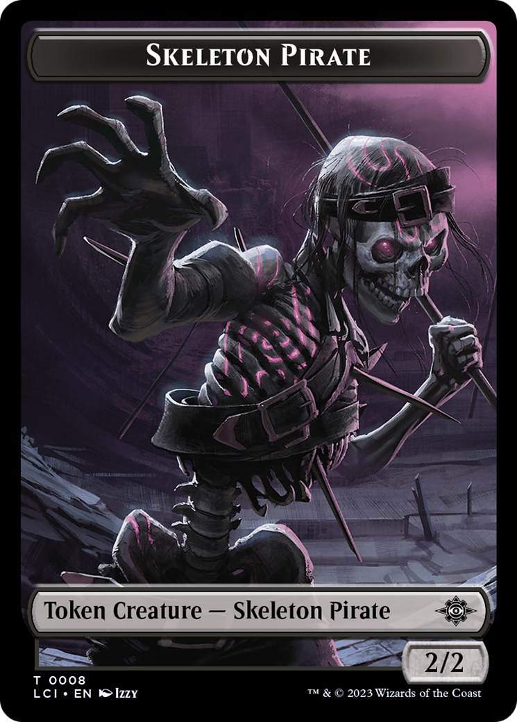 Fungus Dinosaur // Skeleton Pirate Double-Sided Token [The Lost Caverns of Ixalan Tokens] | Event Horizon Hobbies CA