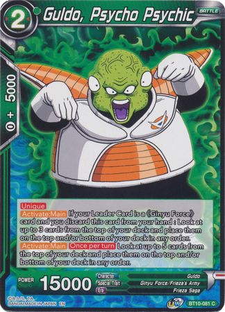 Guldo, Psycho Psychic (BT10-081) [Rise of the Unison Warrior 2nd Edition] | Event Horizon Hobbies CA