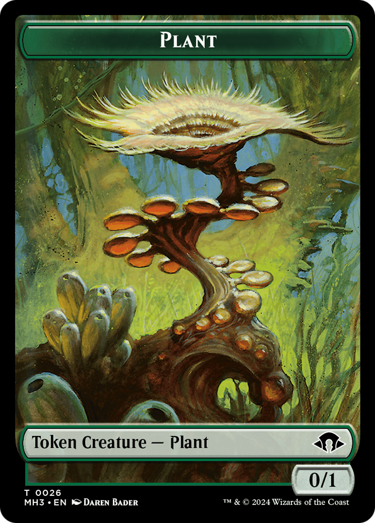 Plant (Ripple Foil) // Zombie Double-Sided Token [Modern Horizons 3 Tokens] | Event Horizon Hobbies CA