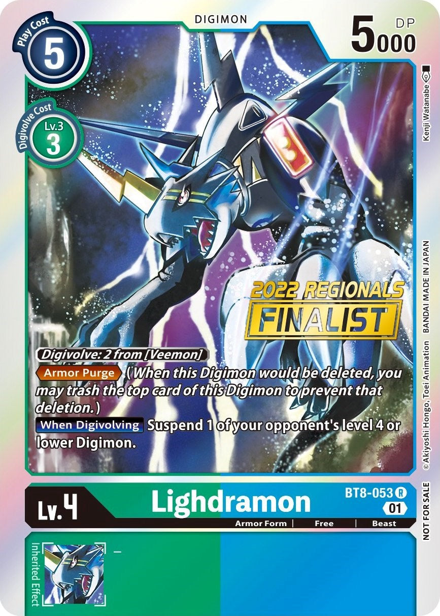 Lighdramon [BT8-053] (2022 Championship Offline Regional) (Online Finalist) [New Awakening Promos] | Event Horizon Hobbies CA