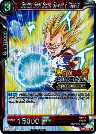 Double Shot Super Saiyan 2 Vegeta (BT2-010) [Judge Promotion Cards] | Event Horizon Hobbies CA