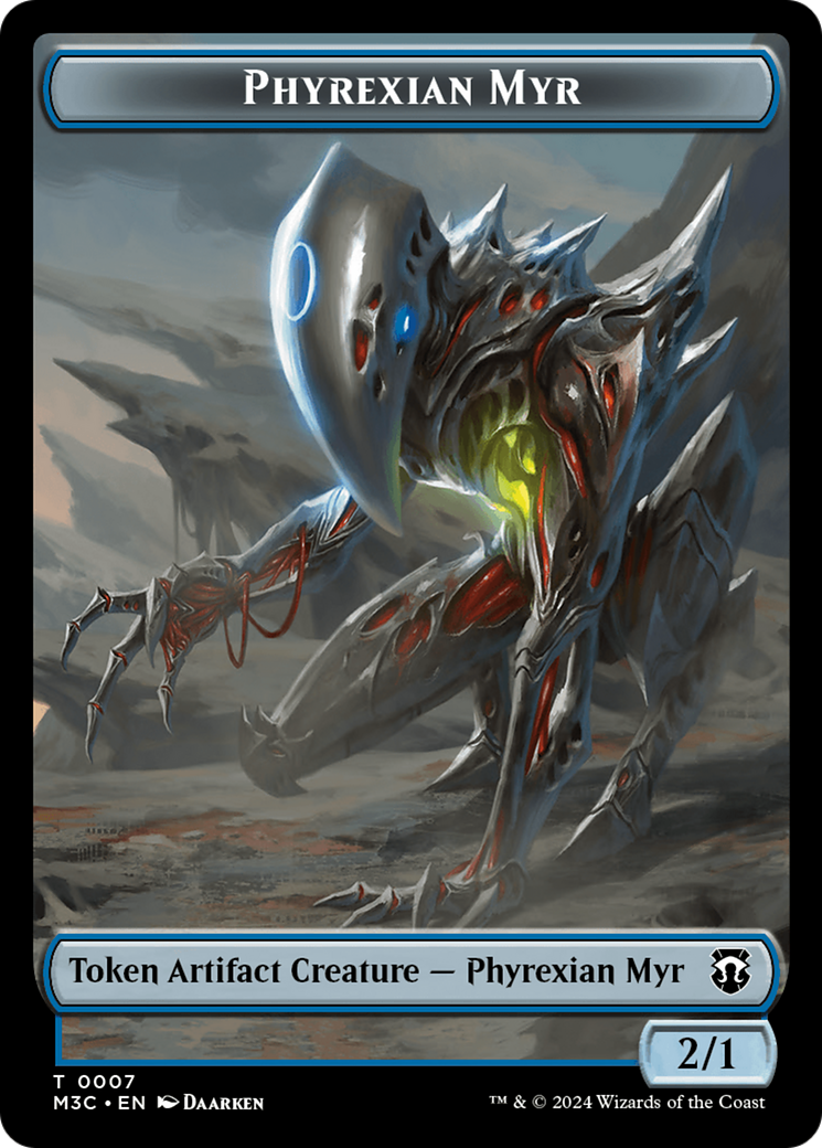 Phyrexian Myr (Ripple Foil) // Servo Double-Sided Token [Modern Horizons 3 Commander Tokens] | Event Horizon Hobbies CA