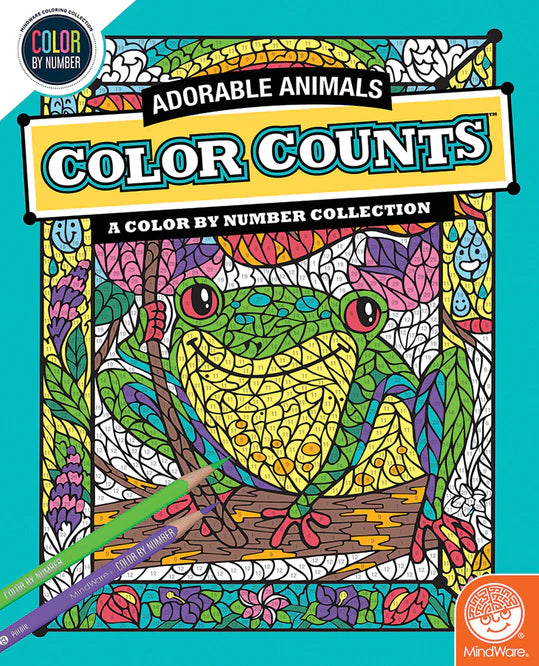MindWare - Color by Number - Adorable Animals | Event Horizon Hobbies CA