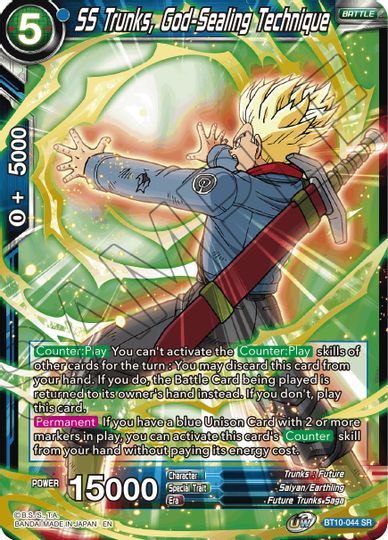 SS Trunks, God-Sealing Technique (Event Pack 08) (BT10-044) [Tournament Promotion Cards] | Event Horizon Hobbies CA