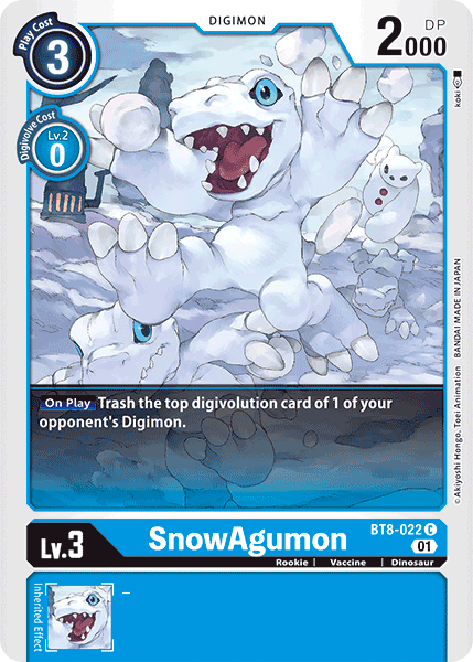 SnowAgumon [BT8-022] [New Awakening] | Event Horizon Hobbies CA