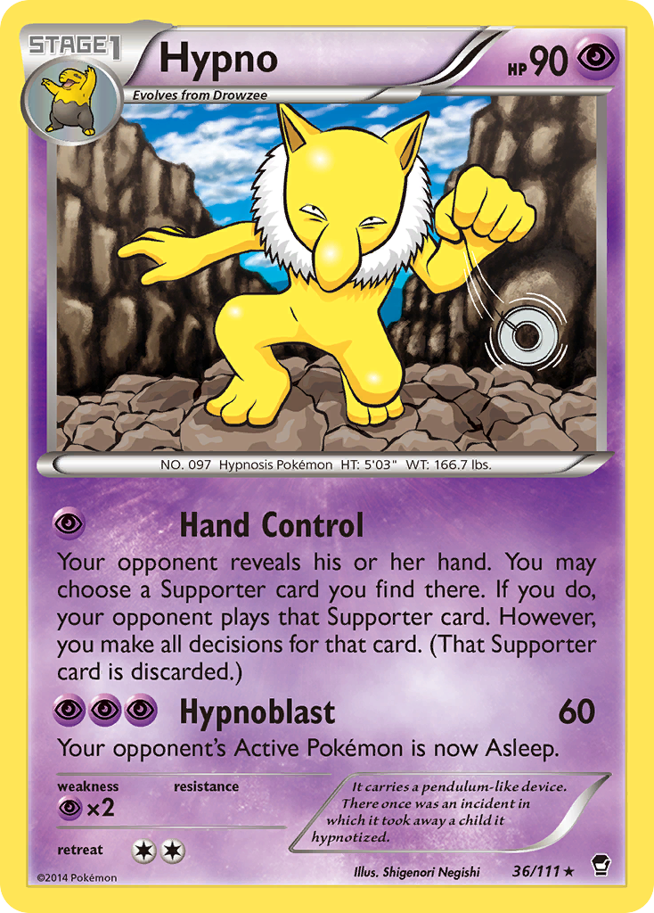 Hypno (36/111) [XY: Furious Fists] | Event Horizon Hobbies CA