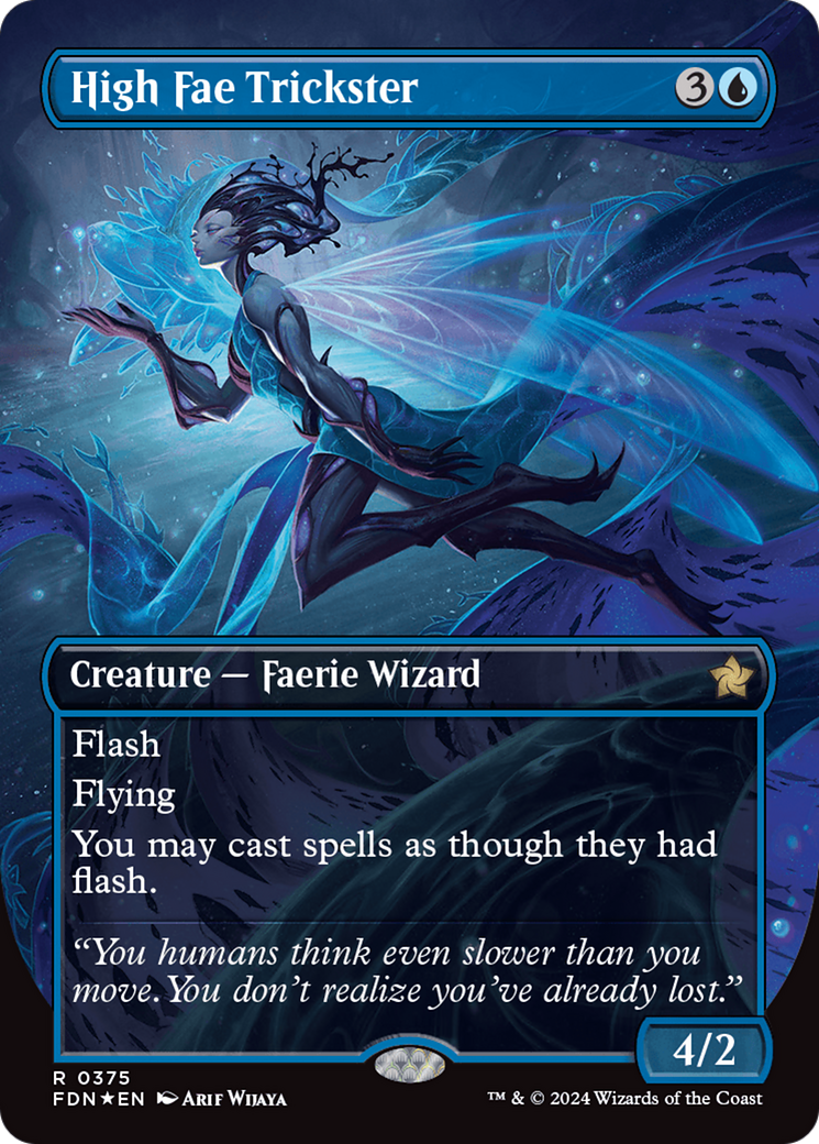 High Fae Trickster (Borderless) (Mana Foil) [Foundations] | Event Horizon Hobbies CA