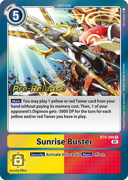 Sunrise Buster [BT9-099] [X Record Pre-Release Promos] | Event Horizon Hobbies CA