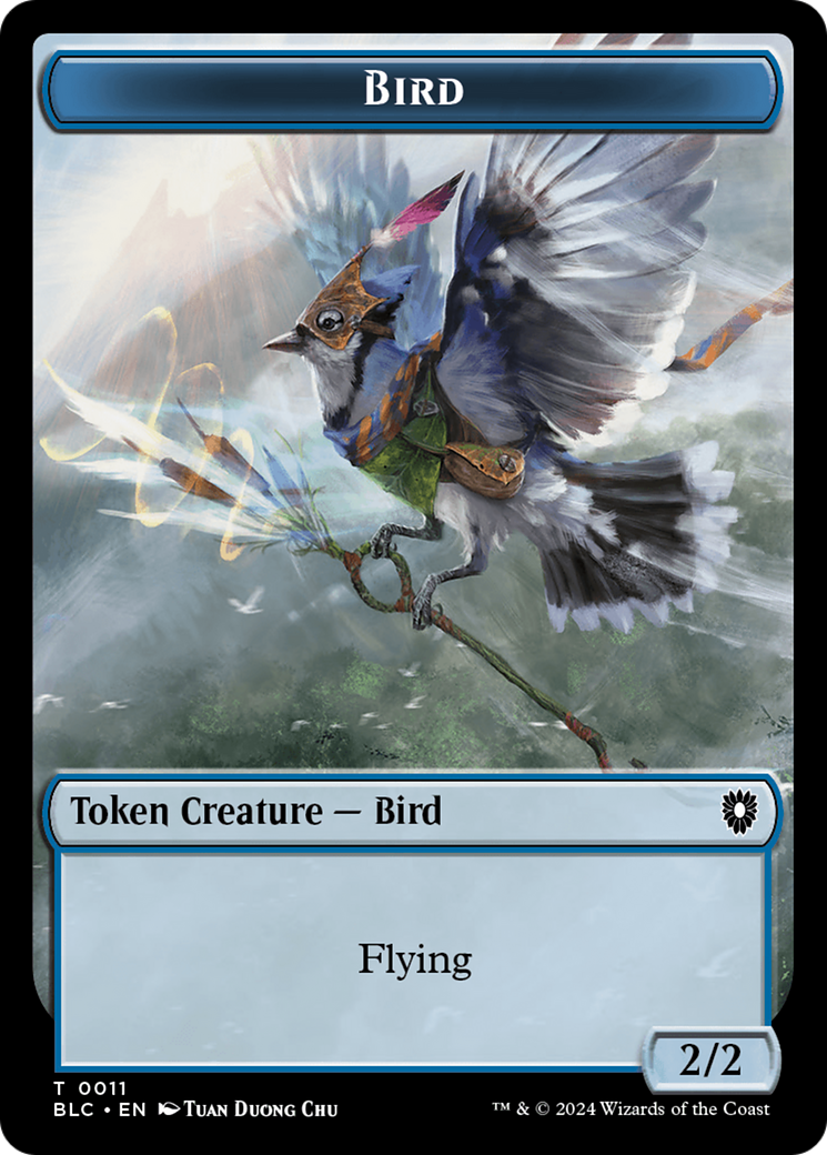 Bird (011) // Fish Double-Sided Token [Bloomburrow Commander Tokens] | Event Horizon Hobbies CA