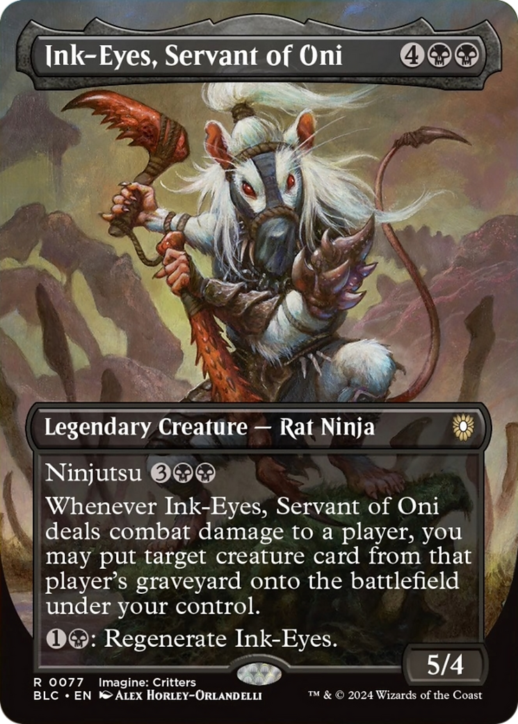 Ink-Eyes, Servant of Oni (Borderless) [Bloomburrow Commander] | Event Horizon Hobbies CA