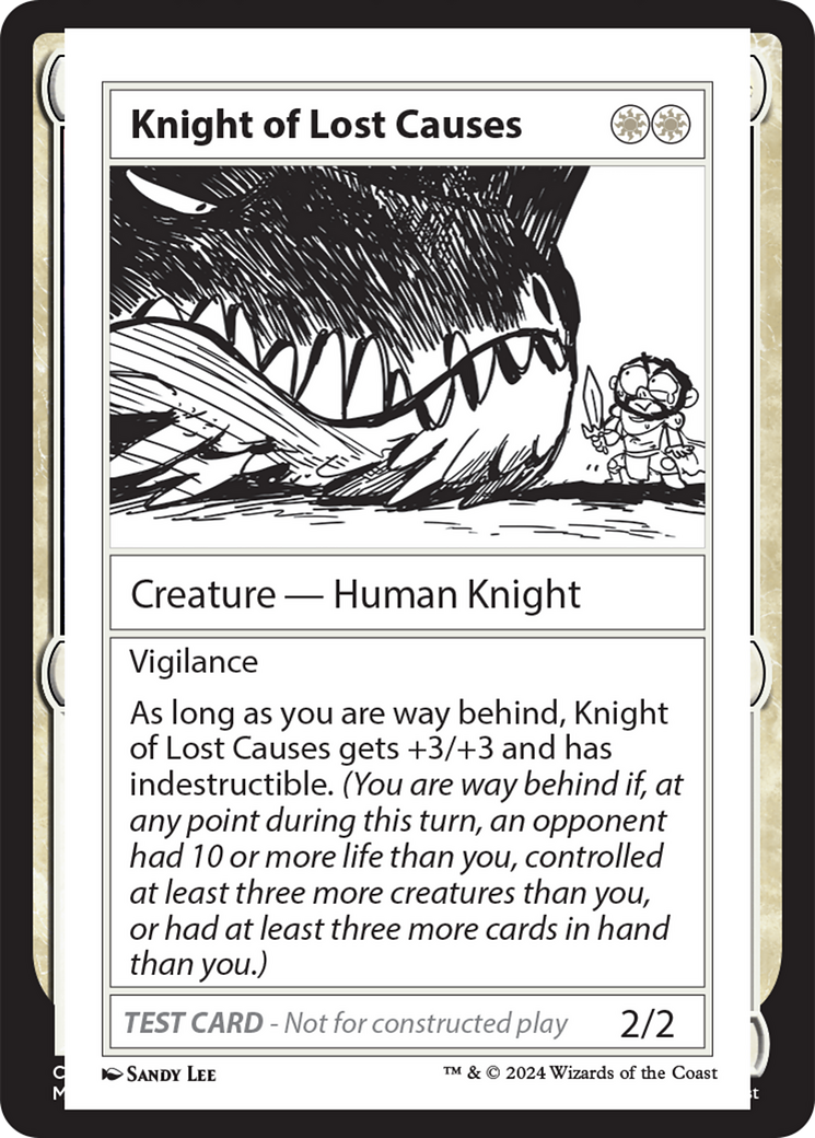 Knight of Lost Causes [Mystery Booster 2 Playtest Cards] | Event Horizon Hobbies CA