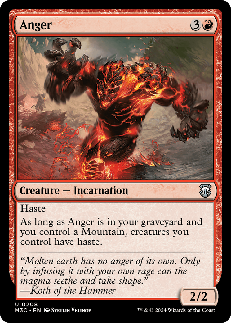 Anger (Ripple Foil) [Modern Horizons 3 Commander] | Event Horizon Hobbies CA