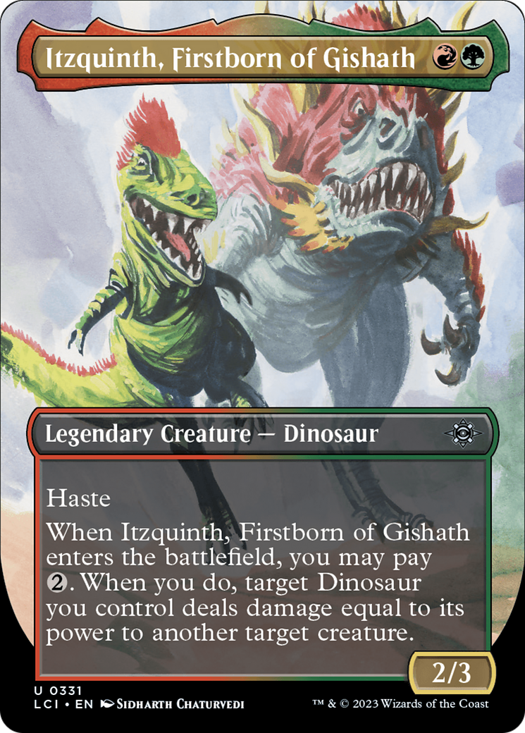 Itzquinth, Firstborn of Gishath (Borderless) [The Lost Caverns of Ixalan] | Event Horizon Hobbies CA