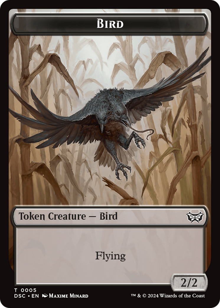 Demon // Bird Double-Sided Token [Duskmourn: House of Horror Commander Tokens] | Event Horizon Hobbies CA