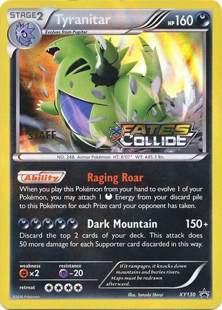 Tyranitar (XY130) (Staff) [XY: Black Star Promos] | Event Horizon Hobbies CA