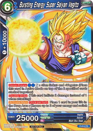 Bursting Energy Super Saiyan Vegito (Foil) (P-014) [Promotion Cards] | Event Horizon Hobbies CA