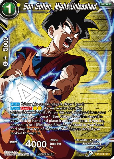Son Gohan, Might Unleashed (Winner Stamped) (P-349) [Tournament Promotion Cards] | Event Horizon Hobbies CA