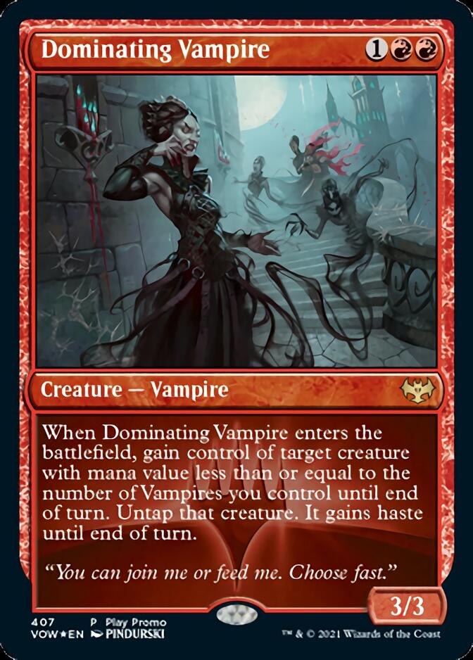 Dominating Vampire (Play Promo) [Innistrad: Crimson Vow Promos] | Event Horizon Hobbies CA