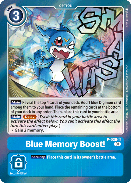 Blue Memory Boost! [P-036] [Promotional Cards] | Event Horizon Hobbies CA