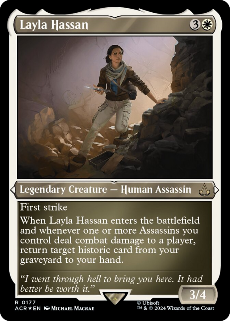 Layla Hassan (Foil Etched) [Assassin's Creed] | Event Horizon Hobbies CA