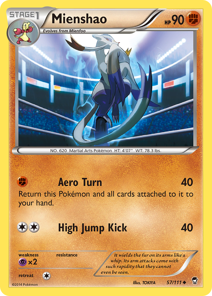 Mienshao (57/111) [XY: Furious Fists] | Event Horizon Hobbies CA