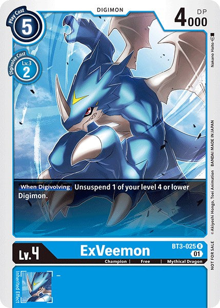 ExVeemon [BT3-025] (Winner Pack Double Diamond) [Release Special Booster Promos] | Event Horizon Hobbies CA