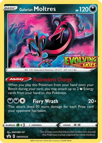 Galarian Moltres (SWSH125) (Prerelease Promo) [Sword & Shield: Black Star Promos] | Event Horizon Hobbies CA