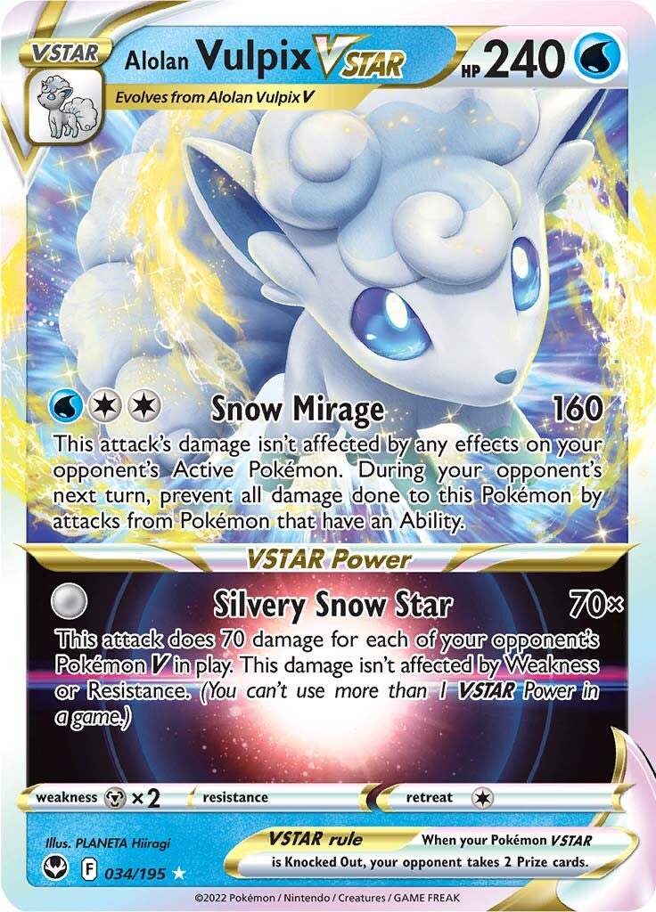 Alolan Vulpix VSTAR (034/195) [Sword & Shield: Silver Tempest] | Event Horizon Hobbies CA