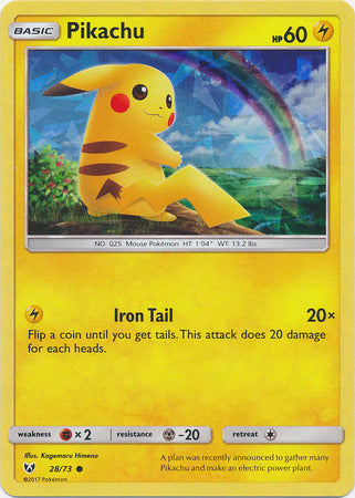 Pikachu (28/73) (Cracked Ice Holo) [Miscellaneous Cards] | Event Horizon Hobbies CA