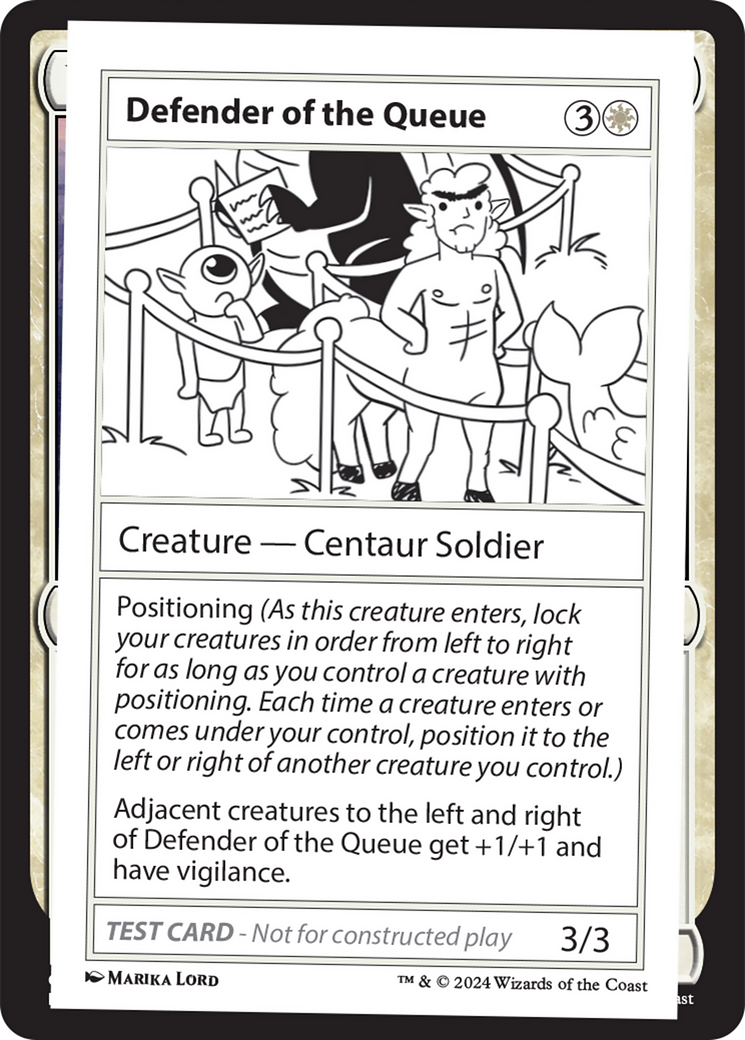 Defender of the Queue [Mystery Booster 2 Playtest Cards] | Event Horizon Hobbies CA