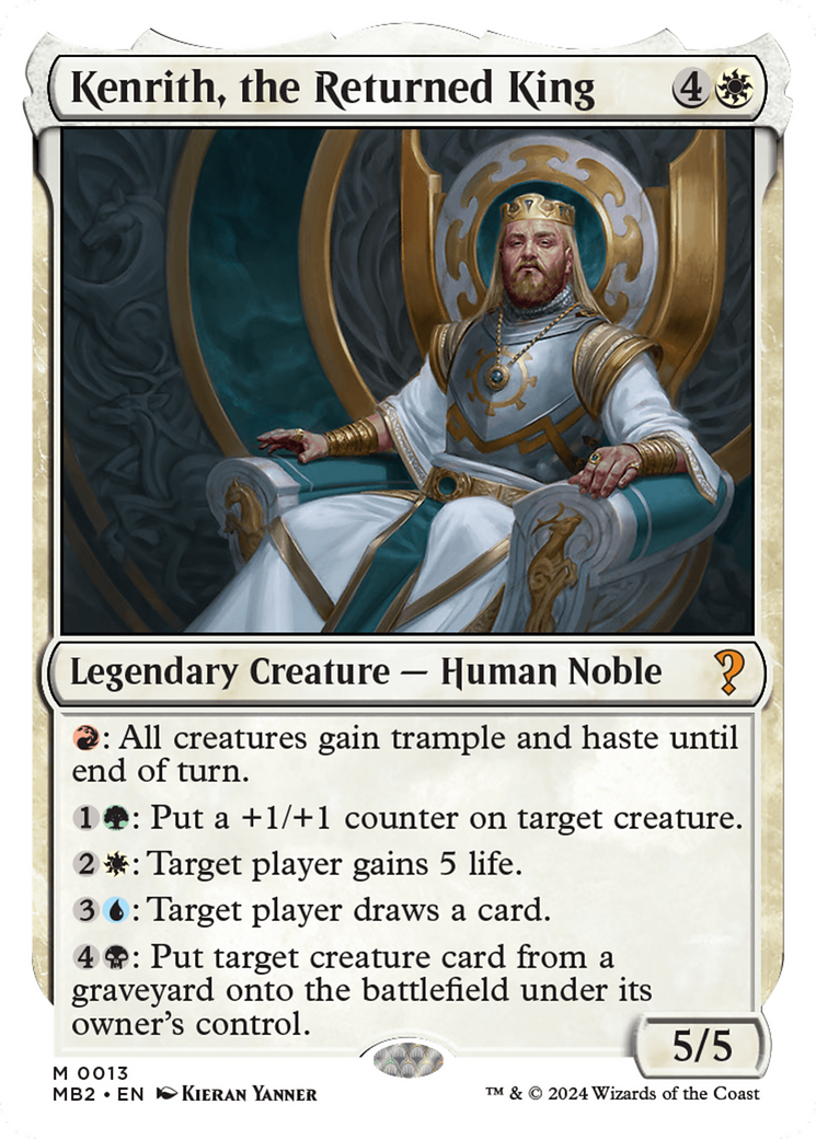 Kenrith, the Returned King (White Border) [Mystery Booster 2] | Event Horizon Hobbies CA