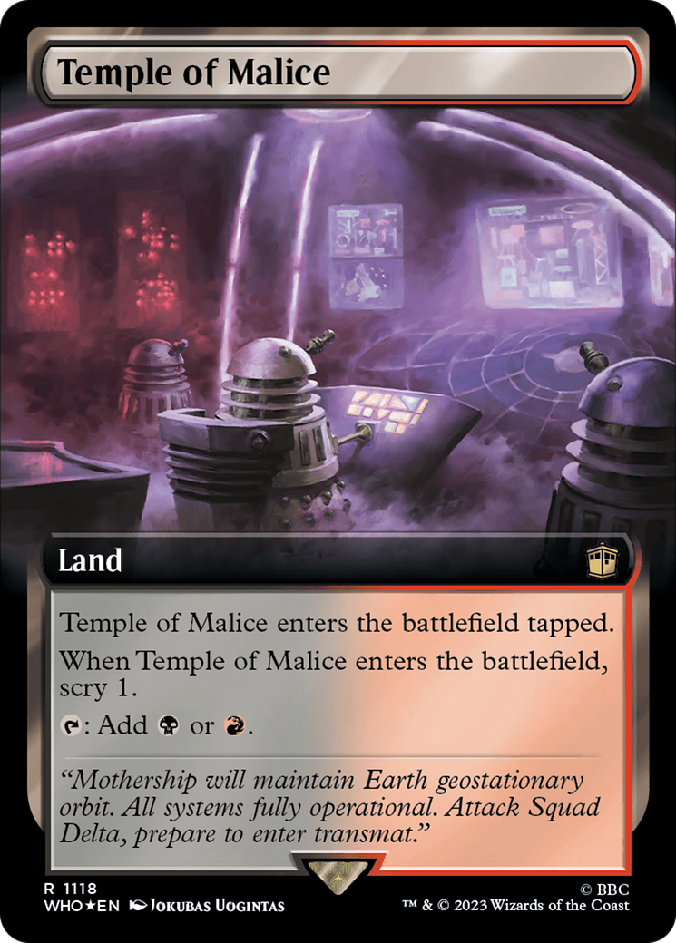 Temple of Malice (Extended Art) (Surge Foil) [Doctor Who] | Event Horizon Hobbies CA