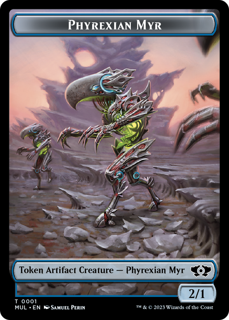 Phyrexian Myr // Teferi's Talent Emblem Double-Sided Token [March of the Machine Tokens] | Event Horizon Hobbies CA