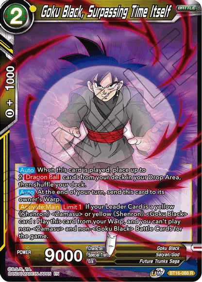 Goku Black, Surpassing Time itself (BT16-088) [Realm of the Gods] | Event Horizon Hobbies CA