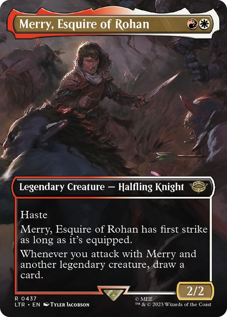 Merry, Esquire of Rohan (Borderless Alternate Art) [The Lord of the Rings: Tales of Middle-Earth] | Event Horizon Hobbies CA