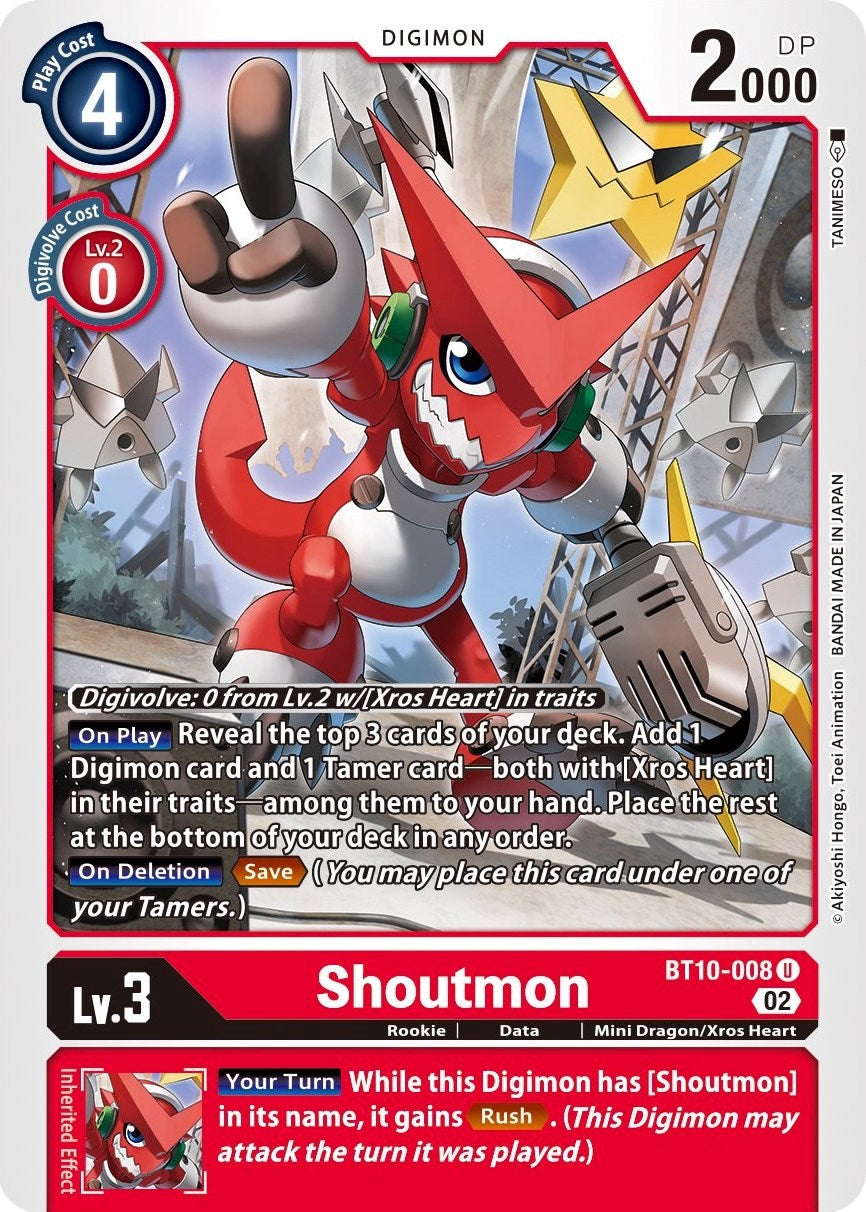 Shoutmon [BT10-008] [Xros Encounter] | Event Horizon Hobbies CA