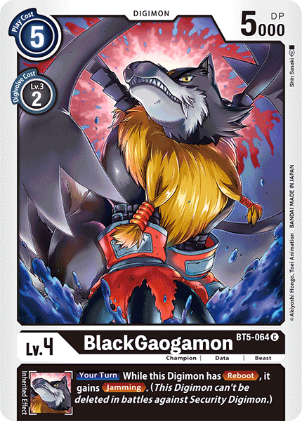 BlackGaogamon [BT5-064] [Battle of Omni] | Event Horizon Hobbies CA