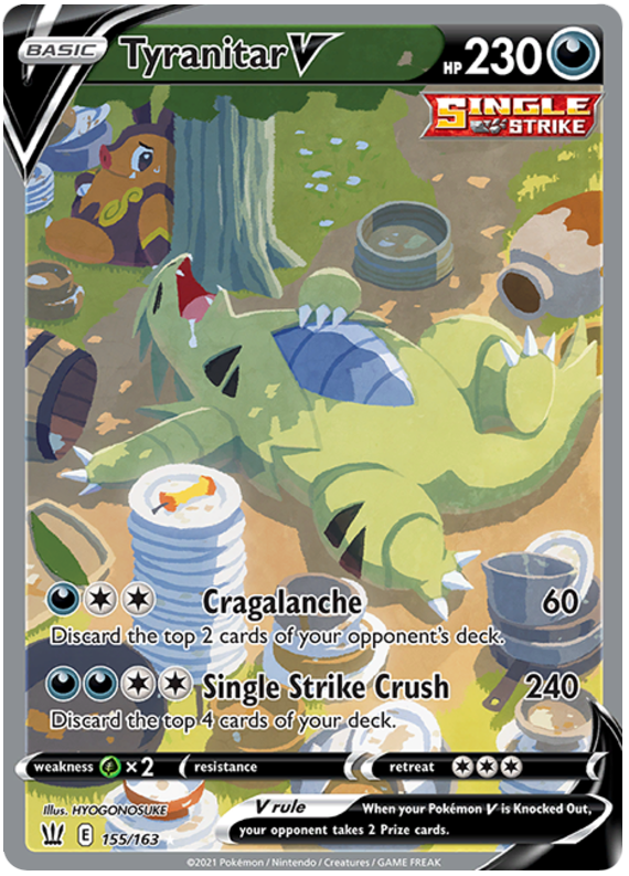 Tyranitar V (155/163) [Sword & Shield: Battle Styles] | Event Horizon Hobbies CA