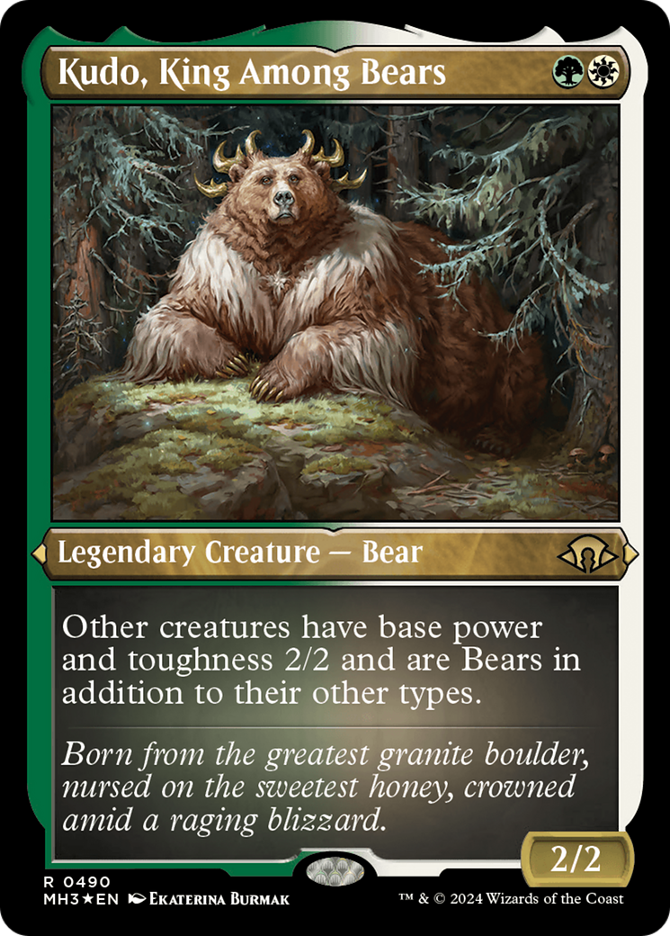 Kudo, King Among Bears (Foil Etched) [Modern Horizons 3] | Event Horizon Hobbies CA