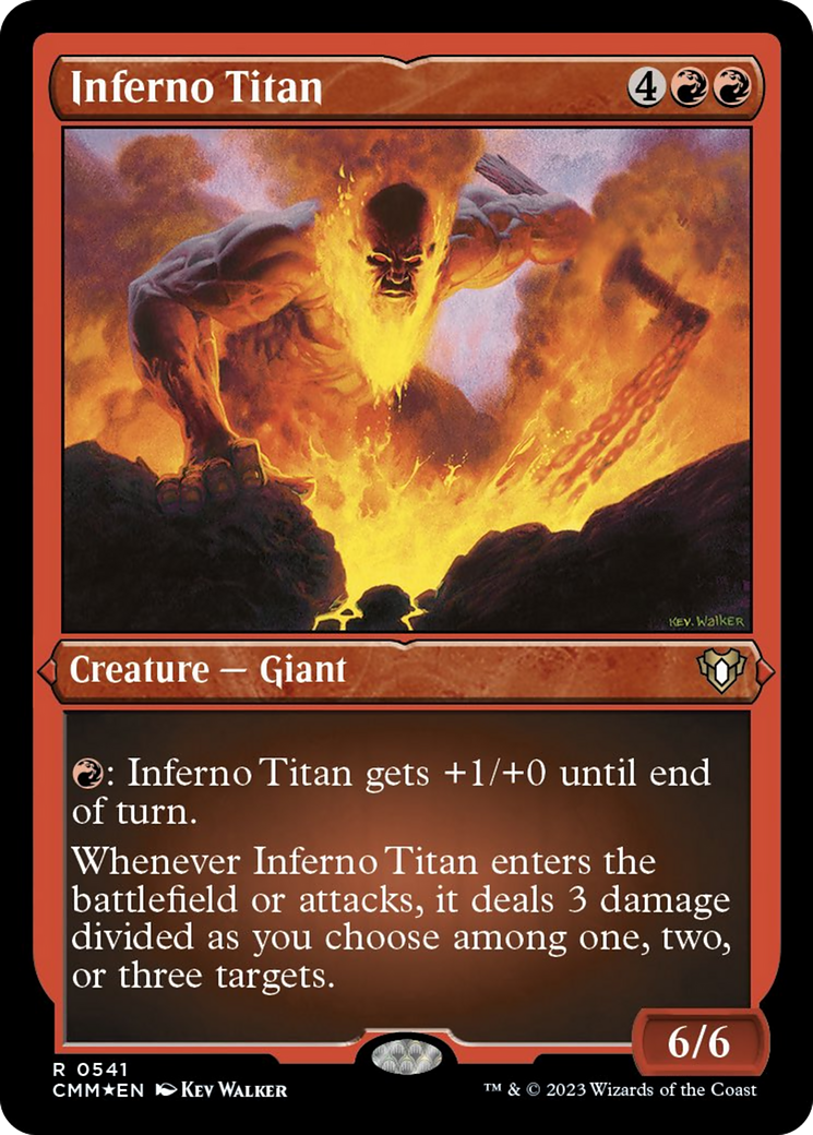 Inferno Titan (Foil Etched) [Commander Masters] | Event Horizon Hobbies CA